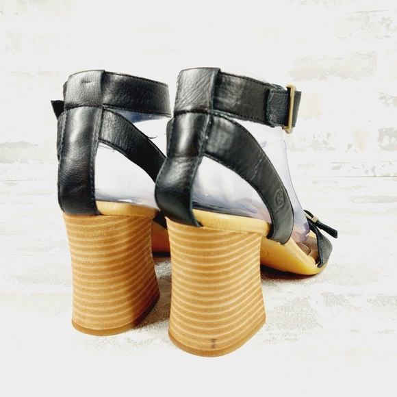 NEW Born Women’s Tahlia Ankle Strap Leather Buckle Black Sandals H649 - Picture 7 of 14